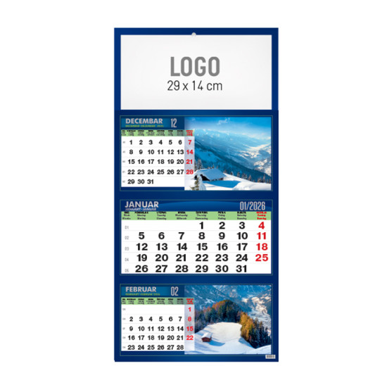 Zidni kalendar | Poslovni 3 fold